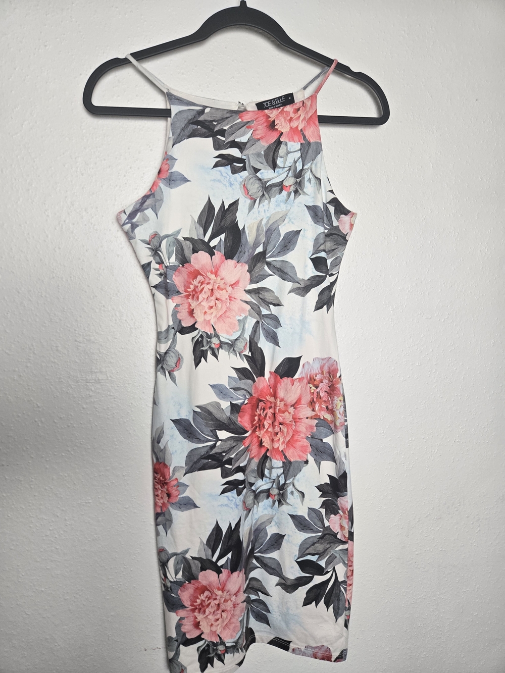 Joe & Elle Coral Pink Floral Midi Dress